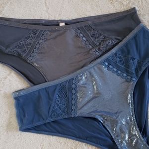 Victoria's Secret 2 pair Body by Victoria L hip